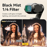 ULANZI Black Mist Filter for DJI Osmo Pocket 3, Magnetic HD Optical Glass Aluminum Frame Ultra Lightweight Only 1.2g Double-Coating Beauty Soft Filters Vlog Video Accessory for Pocket 3