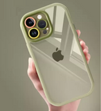 MOMENTX iPhone 15 Pro Case, Crystal Clear backplane with colour plastic bumper, [Not Yellowing]