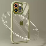 MOMENTX iPhone 15 Case, Crystal Clear backplane with colour plastic bumper, [Not Yellowing]