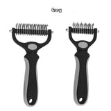 MOMENTX Pet Grooming Brush, Cat and Dog Brush, Dematting Deshedding Brush for Dogs and Cats 2 pieces combo set