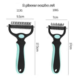 MOMENTX Pet Grooming Brush, Cat and Dog Brush, Dematting Deshedding Brush for Dogs and Cats 2 pieces combo set