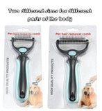 MOMENTX Pet Grooming Brush, Cat and Dog Brush, Dematting Deshedding Brush for Dogs and Cats 2 pieces combo set